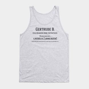 Gertrude's Business Card (BW) Tank Top